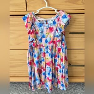 Anko Colorful Butterfly Print Kids Girl Summer Dress Size 5T 100% Viscose